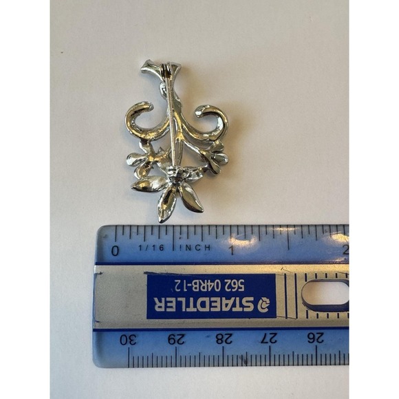 1940s Flower Marcasite Cultured‎ Pearl Brooches - Picture 8 of 8